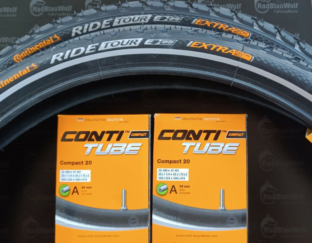 Continental Ride Tour 20 x 1.75  schwarz - Reflex  Fahrradschläuche