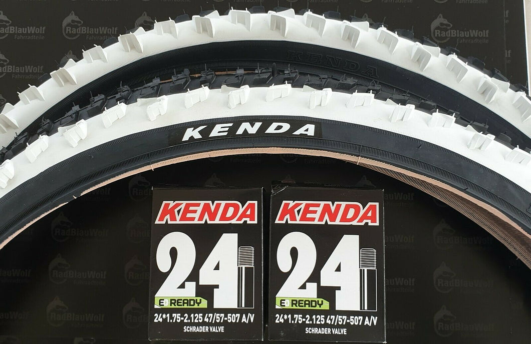 Kenda Reifen 24 Zoll  schwarz-weiß  K-829 Fahrradschläuche