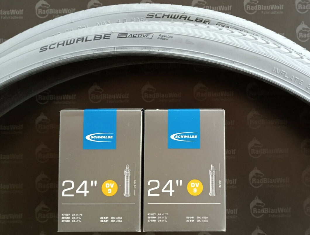 Schwalbe Reifen 24 Zoll 37-540 HS127, Rollstuhl grau, 24 x 1 3/8 Fahrradschläuche